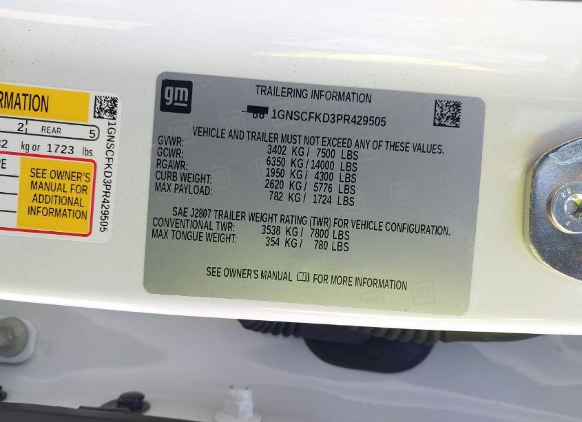 Photo 9 of 2023 Chevrolet Suburban 2WD PREMIER (VIN 1GNSCFKD3PR429505)