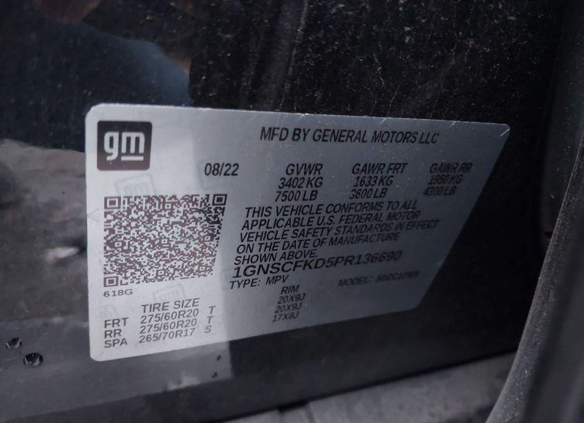 Photo 9 of 2023 Chevrolet Suburban 2WD PREMIER (VIN 1GNSCFKD5PR136690)