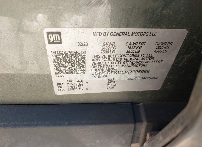 Photo 9 of 2023 Chevrolet Suburban 2WD PREMIER (VIN 1GNSCFKD5PR306966)