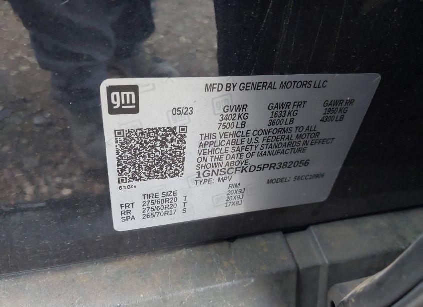 Photo 9 of 2023 Chevrolet Suburban 2WD PREMIER (VIN 1GNSCFKD5PR382056)