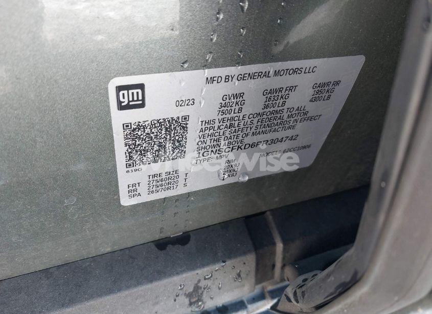 Photo 9 of 2023 Chevrolet Suburban 2WD PREMIER (VIN 1GNSCFKD6PR304742)