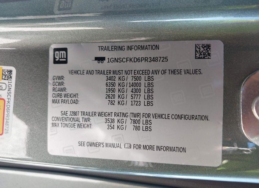 Photo 9 of 2023 Chevrolet Suburban 2WD PREMIER (VIN 1GNSCFKD6PR348725)