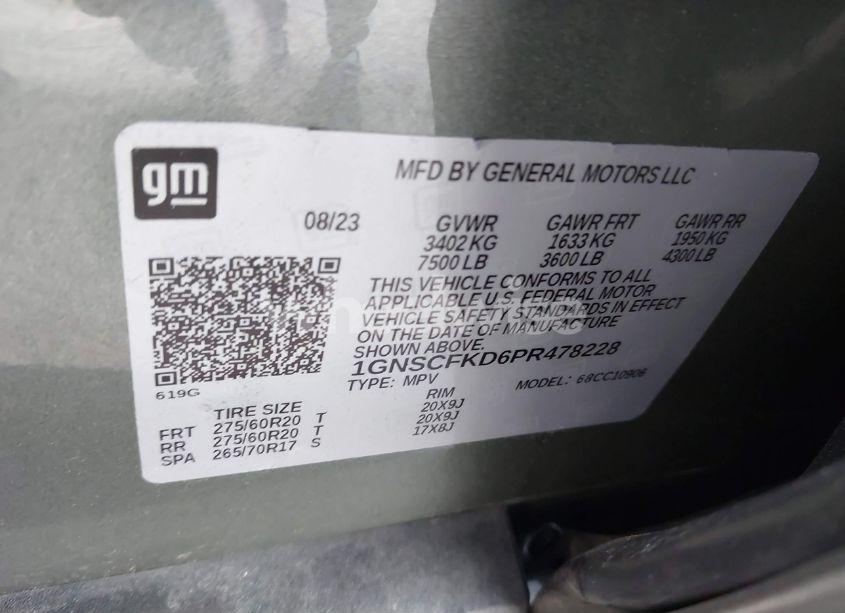 Photo 9 of 2023 Chevrolet Suburban 2WD PREMIER (VIN 1GNSCFKD6PR478228)