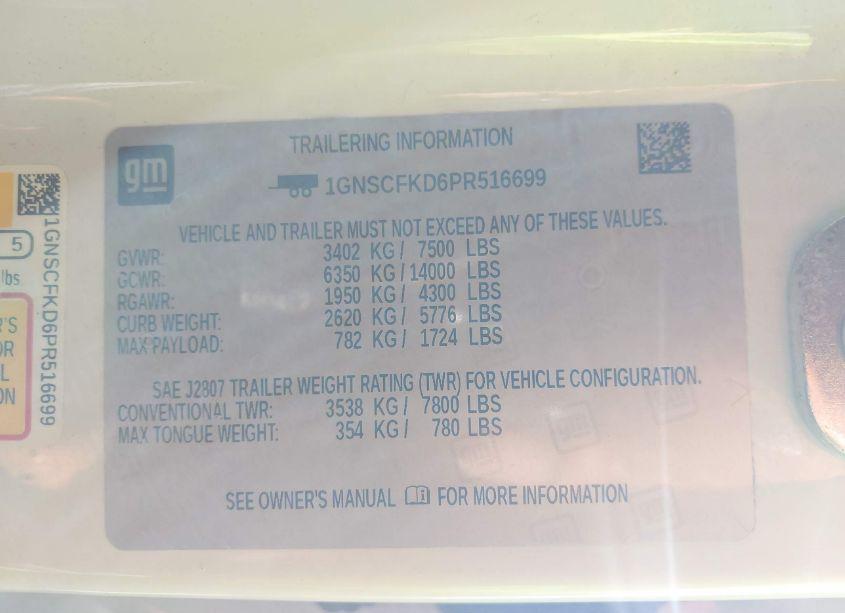 Photo 9 of 2023 Chevrolet Suburban 2WD PREMIER (VIN 1GNSCFKD6PR516699)