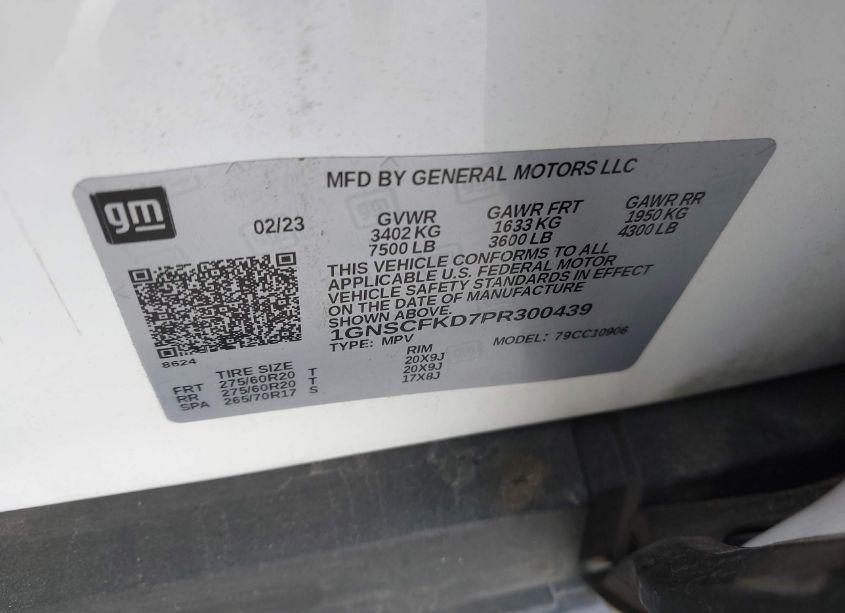 Photo 9 of 2023 Chevrolet Suburban 2WD PREMIER (VIN 1GNSCFKD7PR300439)