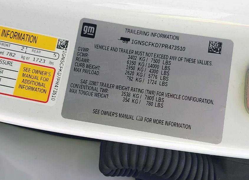 Photo 9 of 2023 Chevrolet Suburban 2WD PREMIER (VIN 1GNSCFKD7PR473510)