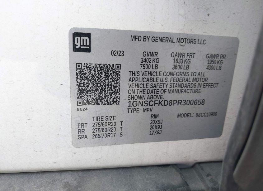 Photo 9 of 2023 Chevrolet Suburban 2WD PREMIER (VIN 1GNSCFKD8PR300658)