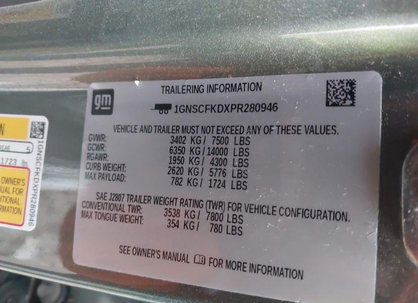 Photo 9 of 2023 Chevrolet Suburban 2WD PREMIER (VIN 1GNSCFKDXPR280946)