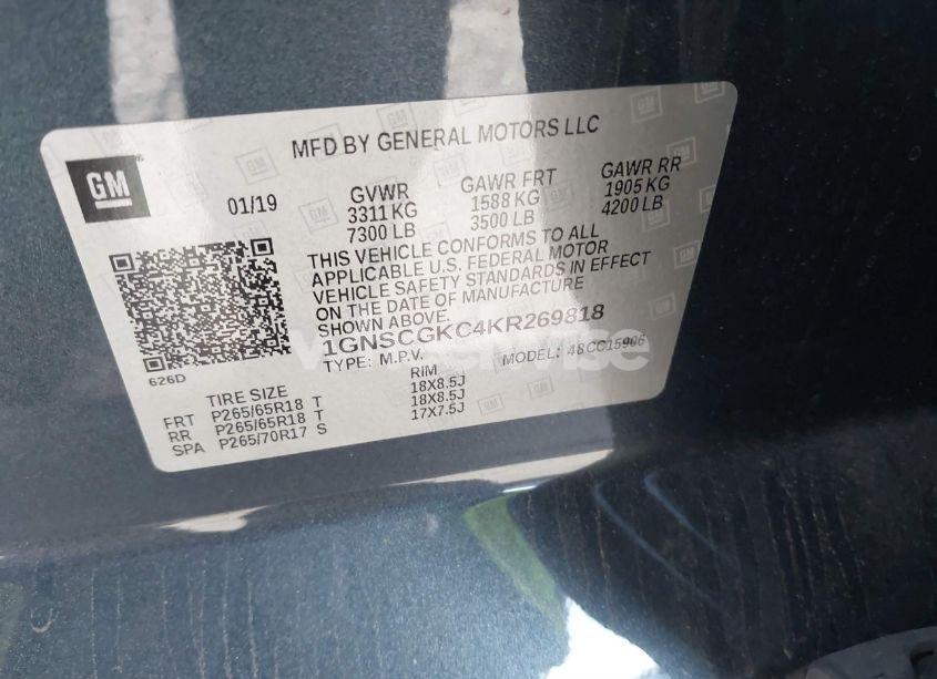 Photo 9 of 2019 Chevrolet Suburban LS (VIN 1GNSCGKC4KR269818)