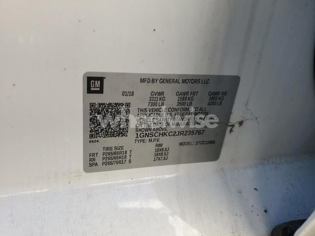 Photo 7 of 2018 CHEVROLET SUBURBAN C1500 LT N/A (VIN 1GNSCHKC2JR235767)