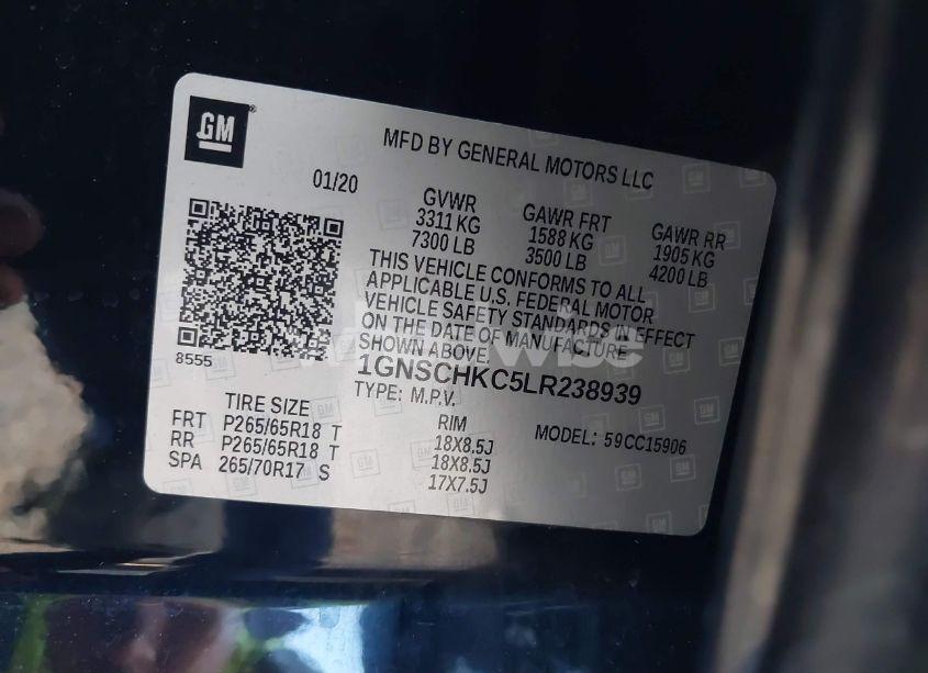 Photo 9 of 2020 Chevrolet Suburban 2WD LT (VIN 1GNSCHKC5LR238939)