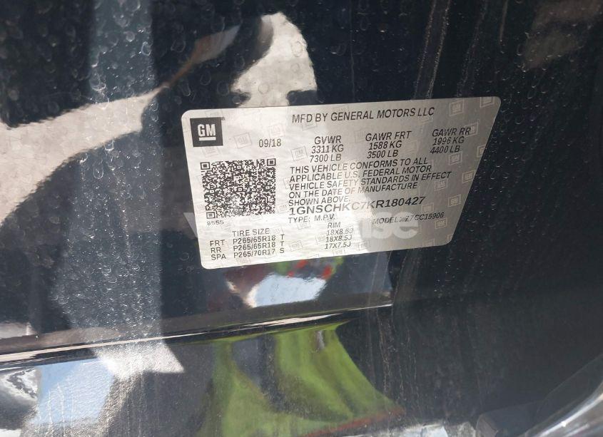 Photo 9 of 2019 Chevrolet Suburban LT (VIN 1GNSCHKC7KR180427)