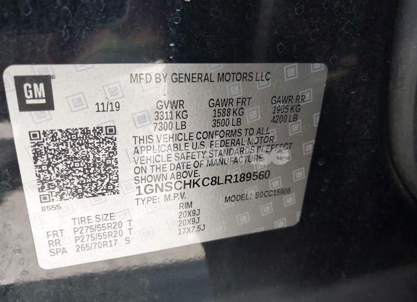 Photo 9 of 2020 Chevrolet Suburban 2WD LT (VIN 1GNSCHKC8LR189560)