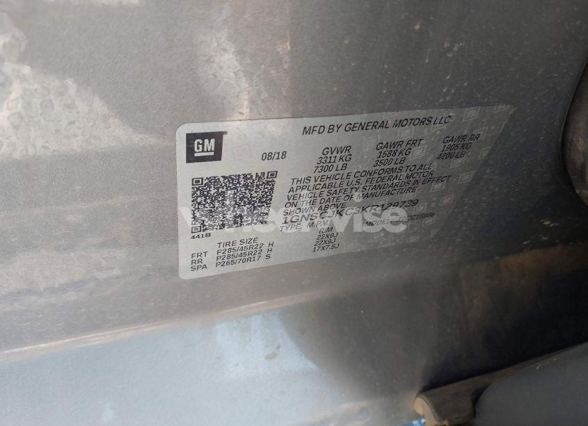 Photo 9 of 2019 Chevrolet Suburban PREMIER (VIN 1GNSCJKC3KR129739)