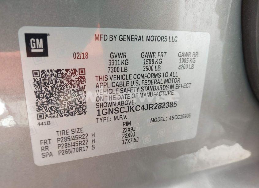 Photo 9 of 2018 Chevrolet Suburban PREMIER (VIN 1GNSCJKC4JR282385)