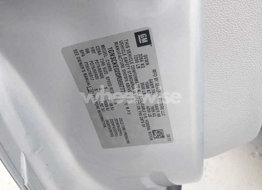 Photo 9 of 2013 Chevrolet Suburban 1500 LTZ (VIN 1GNSCKE02DR369777)