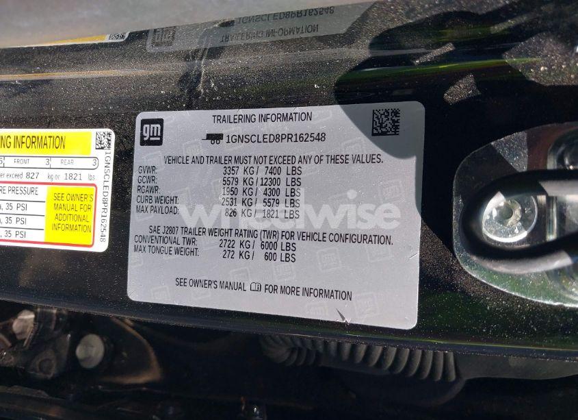 Photo 9 of 2023 Chevrolet Tahoe 2WD COMMERCIAL FLEET (VIN 1GNSCLED8PR162548)