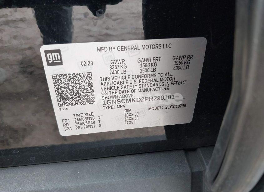 Photo 9 of 2023 Chevrolet Tahoe 2WD LS (VIN 1GNSCMKD2PR290181)