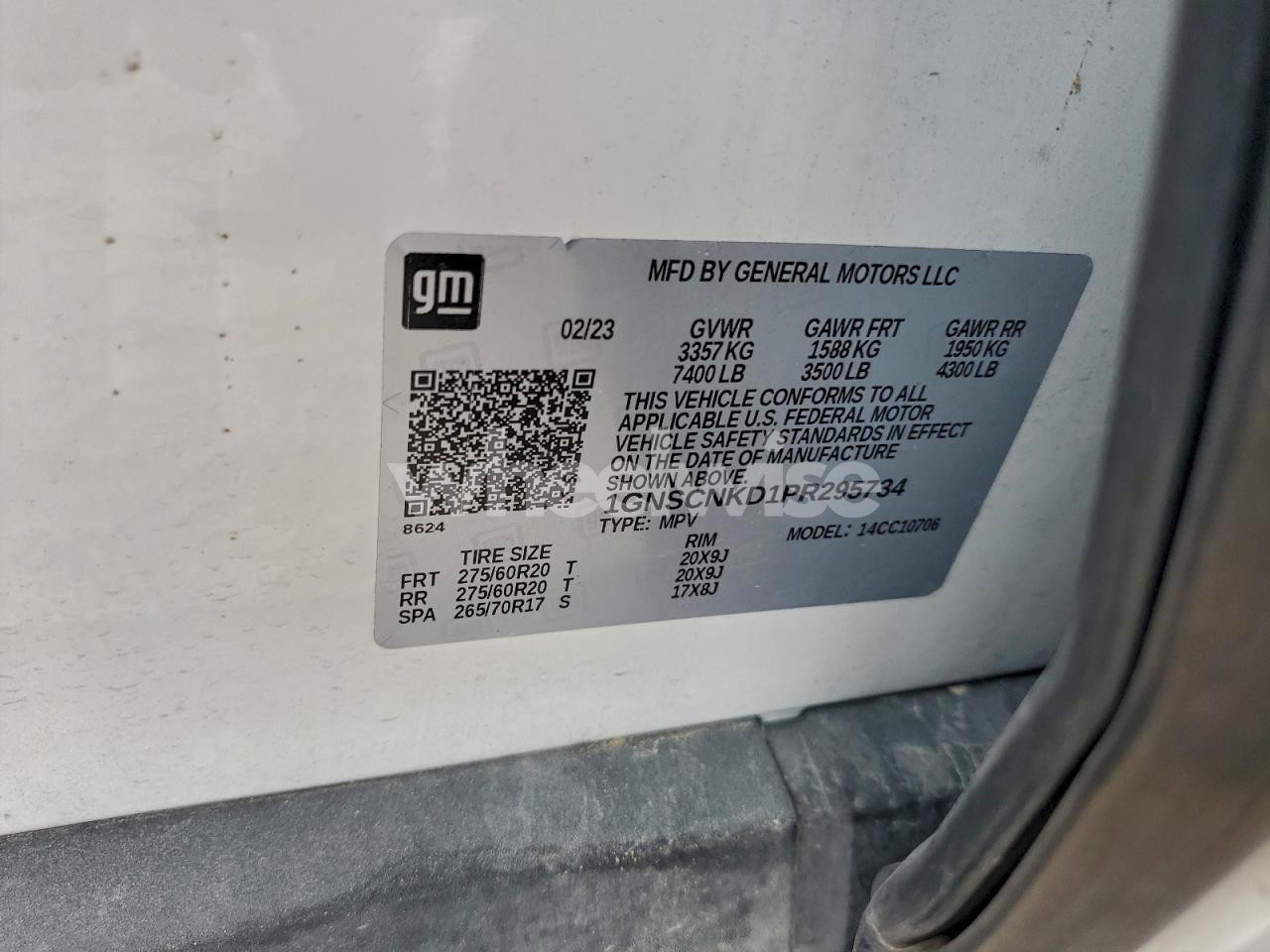 Photo 13 of 2023 CHEVROLET TAHOE C1500 LT (VIN 1GNSCNKD1PR295734)