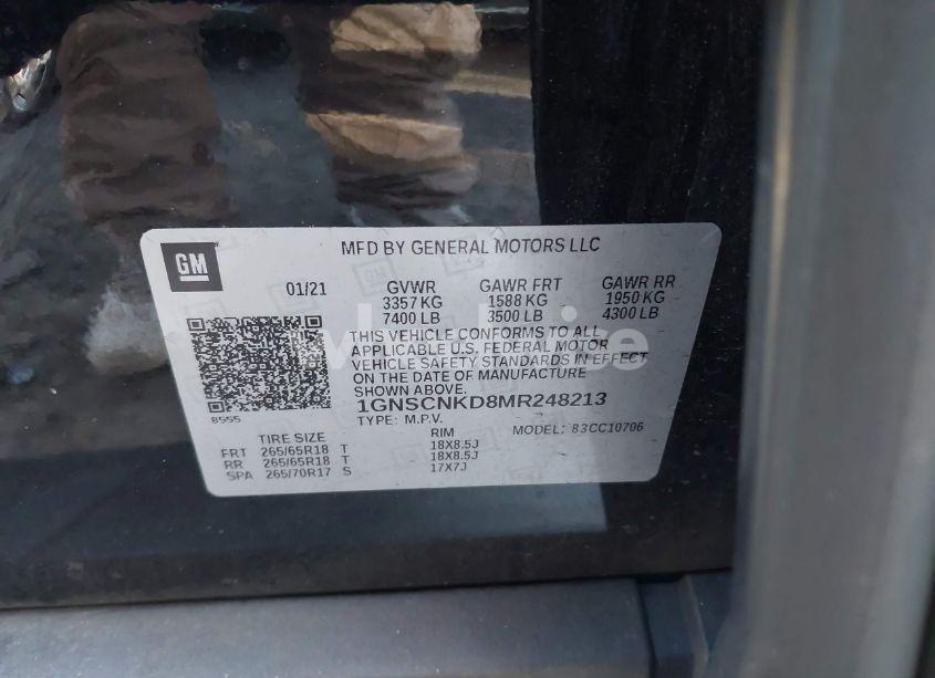 Photo 9 of 2021 Chevrolet Tahoe 2WD LT (VIN 1GNSCNKD8MR248213)