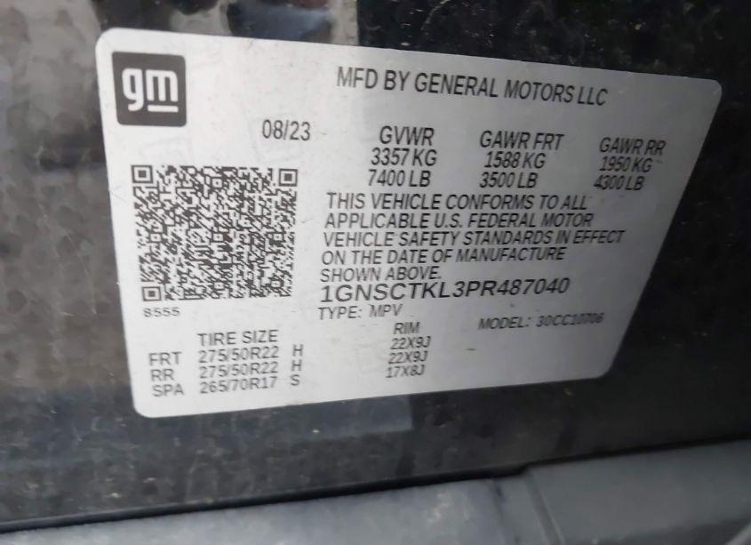 Photo 9 of 2023 Chevrolet Tahoe 2WD HIGH COUNTRY (VIN 1GNSCTKL3PR487040)