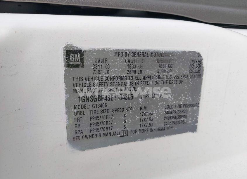 Photo 9 of 2014 Chevrolet Express 1500 LS (VIN 1GNSGBF43E1184305)