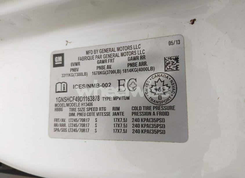 Photo 9 of 2013 Chevrolet Express 1500 LT (VIN 1GNSHCF49D1163878)