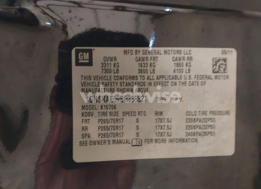 Photo 9 of 2011 Chevrolet Tahoe LS (VIN 1GNSKAE09BR338827)