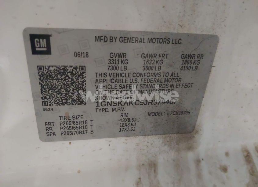 Photo 9 of 2018 Chevrolet Tahoe LS (VIN 1GNSKAKC5JR379467)