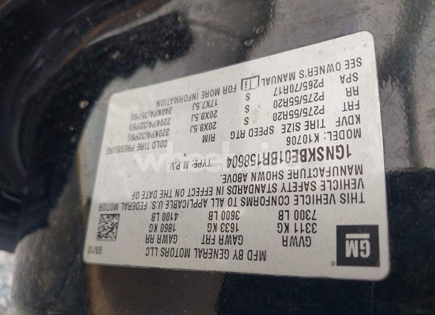 Photo 9 of 2011 Chevrolet Tahoe LT (VIN 1GNSKBE01BR158604)