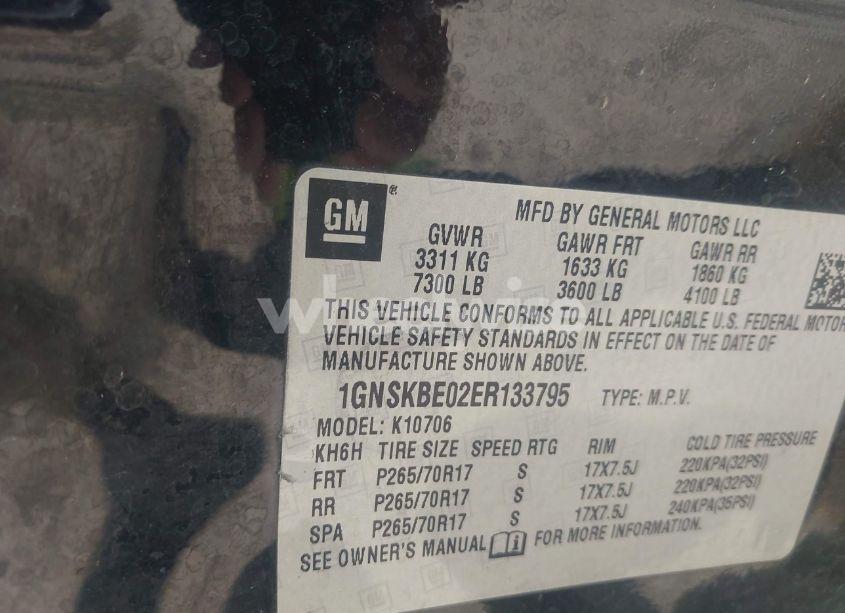 Photo 9 of 2014 Chevrolet Tahoe LT (VIN 1GNSKBE02ER133795)