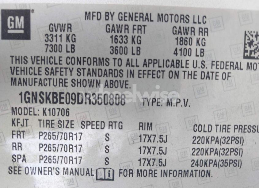 Photo 9 of 2013 Chevrolet Tahoe LT (VIN 1GNSKBE09DR350808)