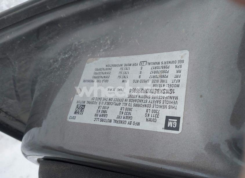 Photo 9 of 2013 Chevrolet Tahoe LT (VIN 1GNSKBE0XDR296094)