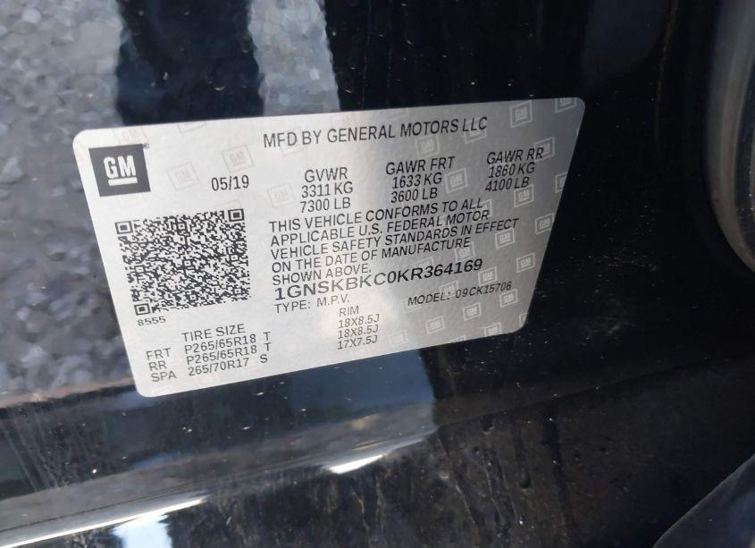 Photo 9 of 2019 Chevrolet Tahoe LT (VIN 1GNSKBKC0KR364169)