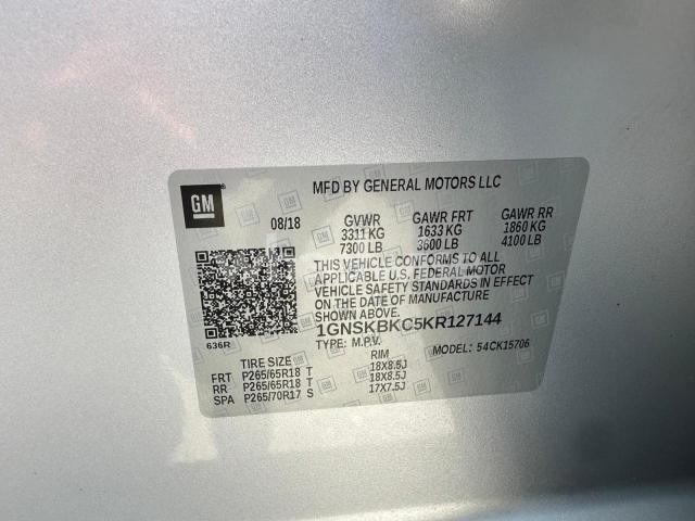 Photo 6 of 2019 CHEVROLET TAHOE K1500 LT (VIN 1GNSKBKC5KR127144)