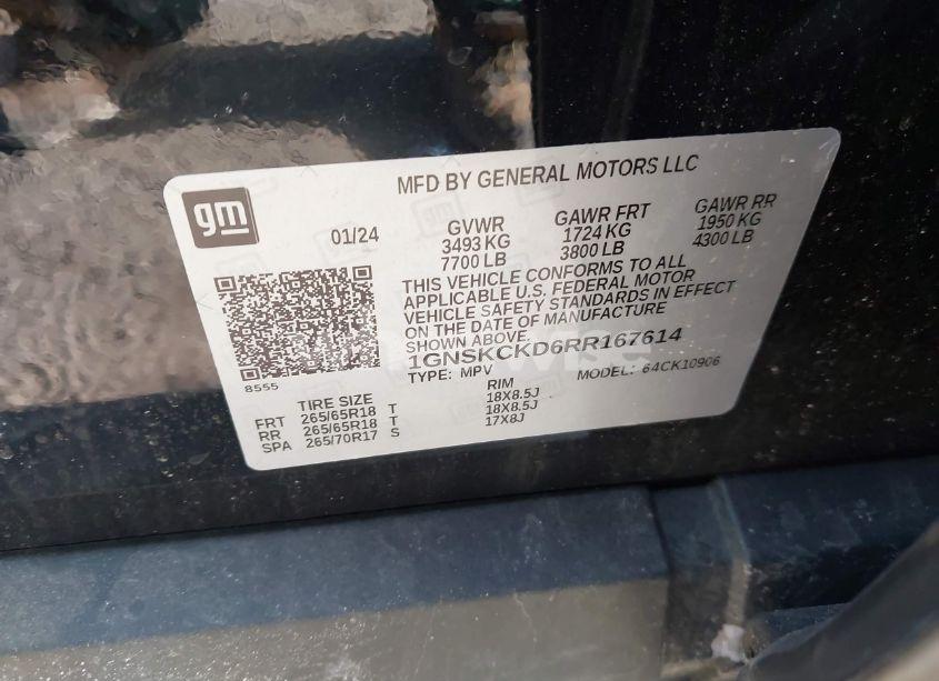 Photo 9 of 2024 Chevrolet Suburban 4WD LT (VIN 1GNSKCKD6RR167614)