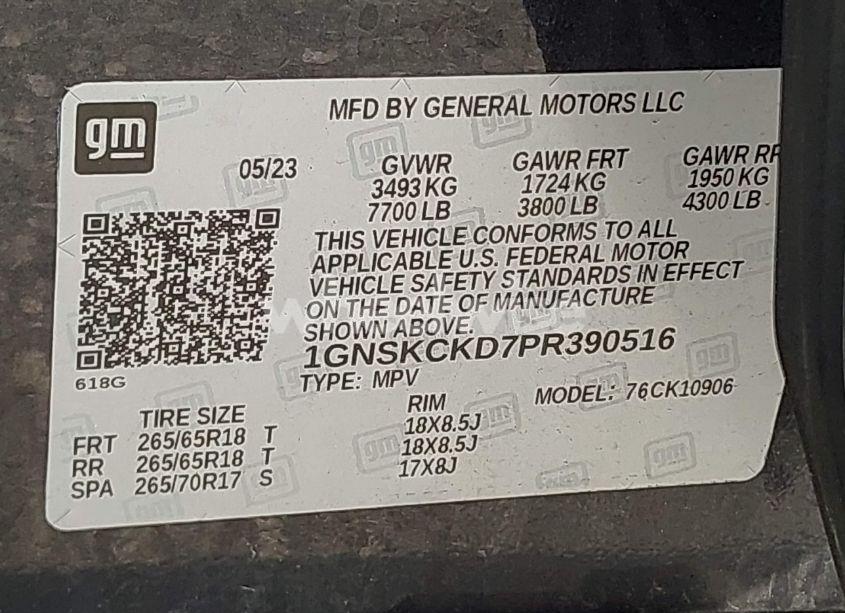 Photo 9 of 2023 Chevrolet Suburban 4WD LT (VIN 1GNSKCKD7PR390516)