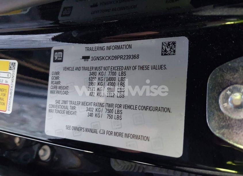 Photo 9 of 2023 Chevrolet Suburban 4WD LT (VIN 1GNSKCKD9PR239368)