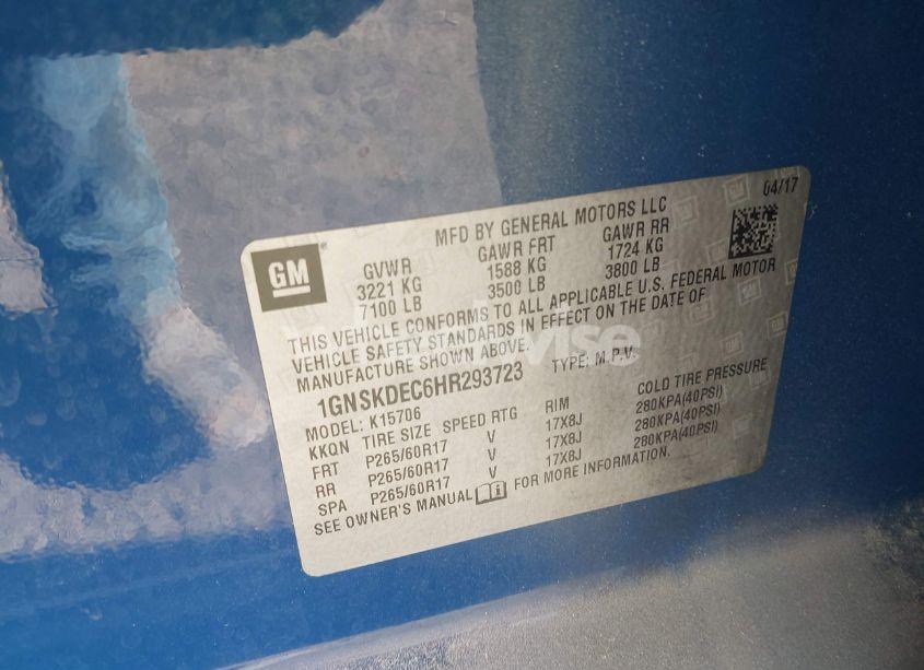 Photo 9 of 2017 Chevrolet Tahoe COMMERCIAL FLEET (VIN 1GNSKDEC6HR293723)