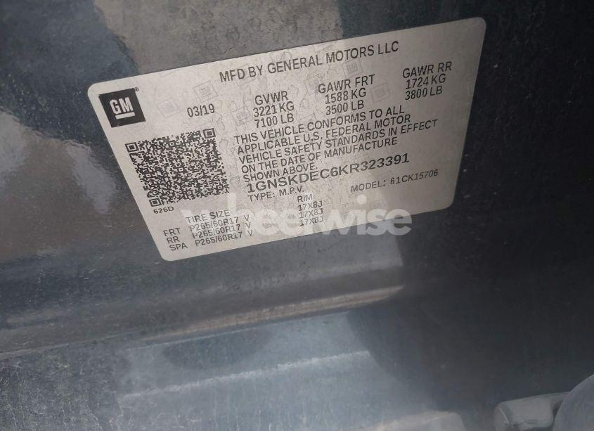 Photo 9 of 2019 Chevrolet Tahoe COMMERCIAL FLEET (VIN 1GNSKDEC6KR323391)