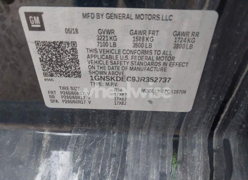 Photo 9 of 2018 Chevrolet Tahoe COMMERCIAL FLEET (VIN 1GNSKDEC9JR352737)