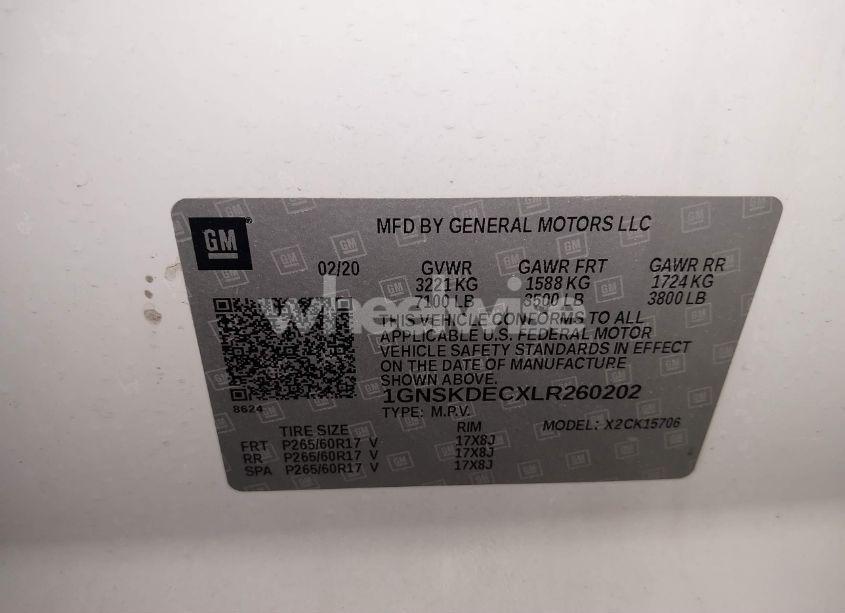 Photo 9 of 2020 Chevrolet Tahoe 4WD COMMERCIAL FLEET (VIN 1GNSKDECXLR260202)