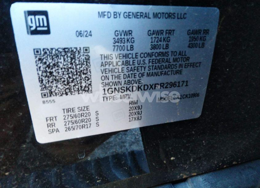 Photo 9 of 2024 Chevrolet Suburban 4WD Z71 (VIN 1GNSKDKDXRR296171)