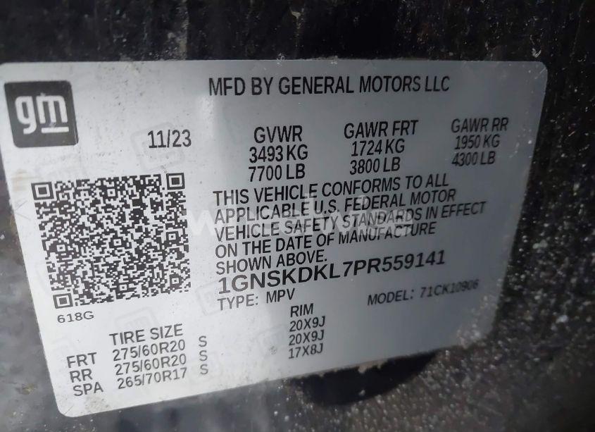 Photo 9 of 2023 Chevrolet Suburban 4WD Z71 (VIN 1GNSKDKL7PR559141)