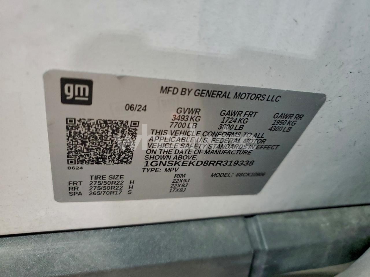 Photo 13 of 2024 CHEVROLET SUBURBAN K1500 RST (VIN 1GNSKEKD8RR319338)