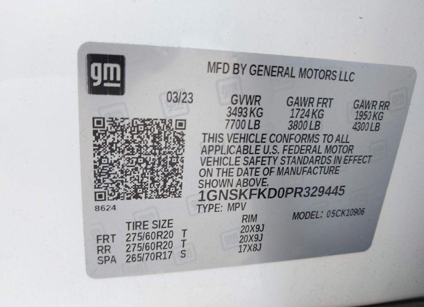 Photo 9 of 2023 Chevrolet Suburban 4WD PREMIER (VIN 1GNSKFKD0PR329445)