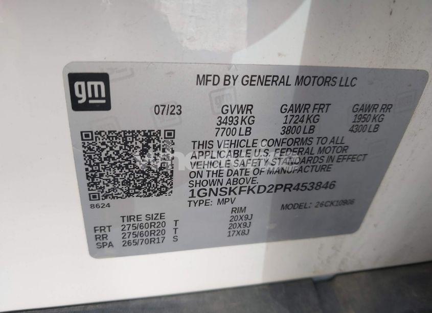 Photo 9 of 2023 Chevrolet Suburban 4WD PREMIER (VIN 1GNSKFKD2PR453846)