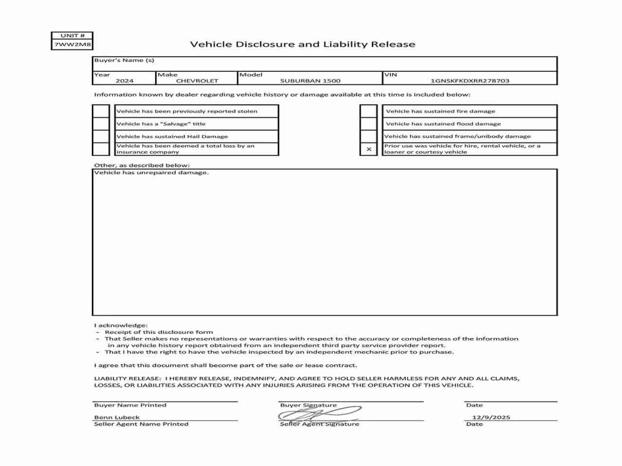 Photo 10 of 2024 CHEVROLET SUBURBAN K1500 PREMIER (VIN 1GNSKFKDXRR278703)