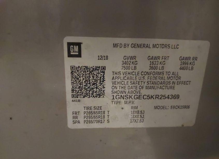 Photo 9 of 2019 Chevrolet Suburban LS (VIN 1GNSKGEC5KR254369)