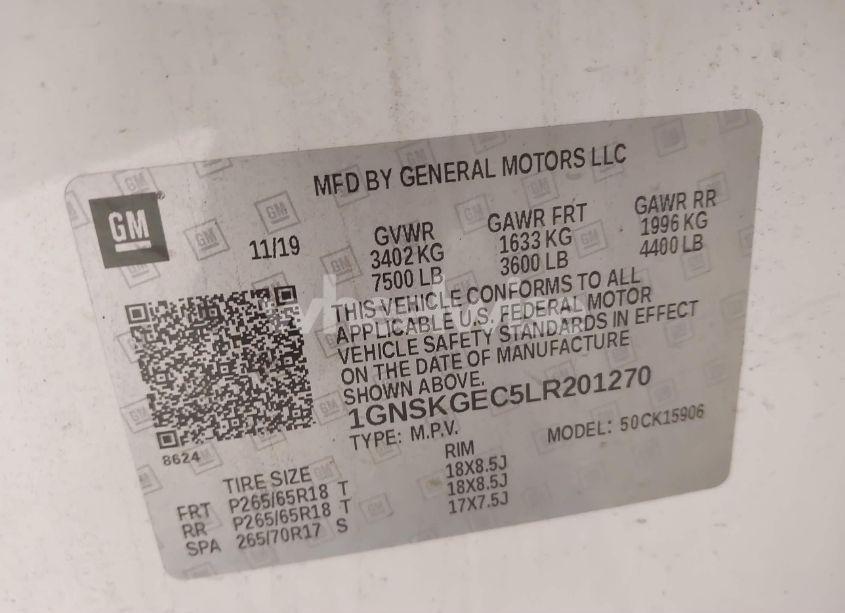 Photo 9 of 2020 Chevrolet Suburban 4WD LS (VIN 1GNSKGEC5LR201270)